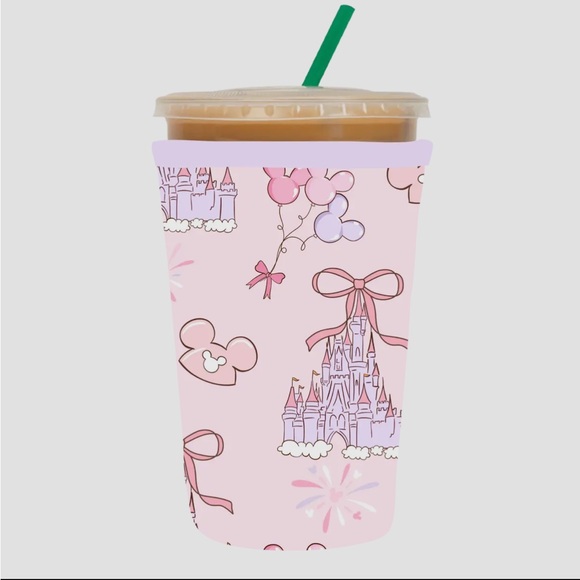 Accessories - Disney Mickey castle pink iced coffee sleeve